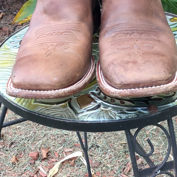 Shyanne Women’s Stryke Square Toe Brown & Pink Western Boots - Picture 12 of 16